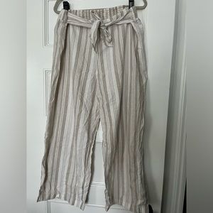 Beach Lunch Lounge Linen Wide Leg Pants - XL